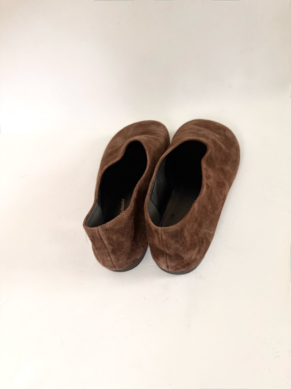 Proenza Schouler Glove Suede Ballerina Ballet Flats Chocolate Brown Size 36 - Picture 8 of 13